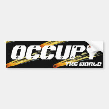 OCCUPY THE WORLD BUMPER STICKERS