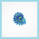 Ocean Blue Spiral Sea Shell Wedding Invitation invitations
