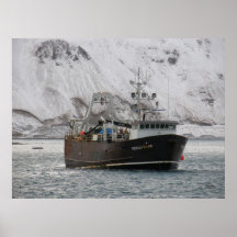 Ocean Cape, Factory Trawler in Dutch Harbour, AK Print