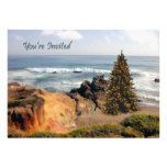 Ocean Front Christmas Tree Personalised Invitation