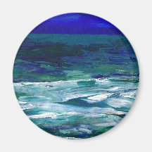 Ocean in the Moonlight  CricketDiane Ocean Art Fridge Magnet