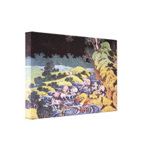 Ocean landscape by Hokusai Canvas Prints