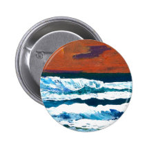 Ocean of My Soul Ocean Waves Sea Decor Pinback Button