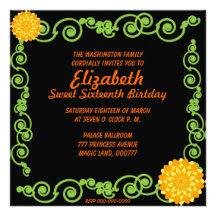 October's Sweet Sixteen Eternal Spring Invitation