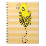 Octopus Bee Spiral Notebook