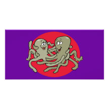 Octopus Love Custom Photo Card