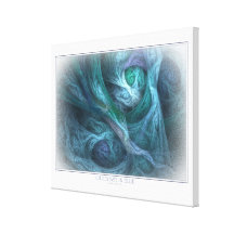 Oddyssy In Blue Wrapped Canvas Canvas Print