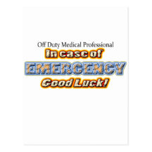 Off Duty EMERGENCY Postcard