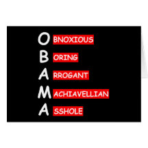 Offensive,insulting anti Obama Card
