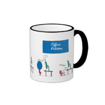 Office Pilates Mug, white