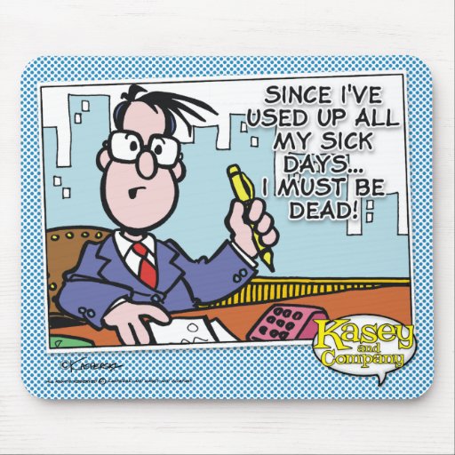 Office Sick Days Mouse Mat