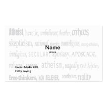 Official Card Carrying Atheist Business Card
