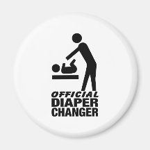 Official Diaper Changer Refrigerator Magnets