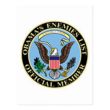 Official Member of Obama’s Enemies List Postcard