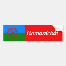 Official Romany gypsy flag Bumper Stickers