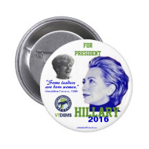 Official Vermont Hillary 2016 Pins
