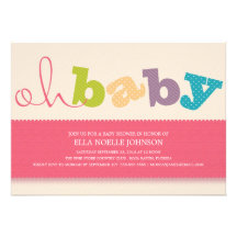 OH BABY! | COLORFUL BABY SHOWER INVITATION