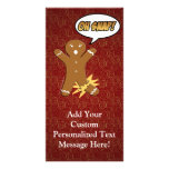 Oh Snap! Funny Gingerbread Man Personalized Photo Card