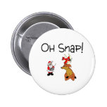 Oh Snap Santa Reindeer Pinback Buttons