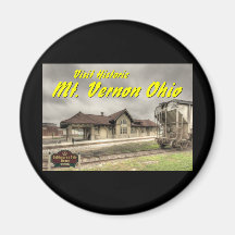 OHCA102.B&O Railroad Depot - Mt Vernon Oh. Refrigerator Magnet