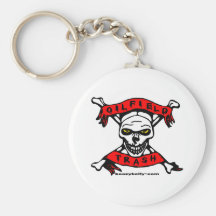 Oil Field Trash Skull, Key Ring Keychain