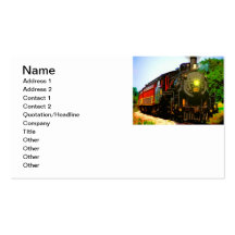 Oil Painting Steam Locomotive Business Card Template
