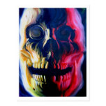 oil skull postcard