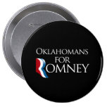 Oklahomans for Romney -.png Pinback Buttons