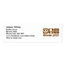 Oktoberfest 2013 business card template