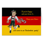 Oktoberfest Funny Cartoon Invitation Card