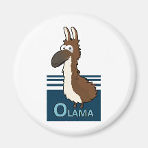 Olama badge fridge magnet