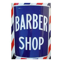 old barber shop sign custom invitation
