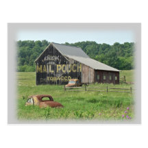 Old Barn Mail Pouch Tobacco Advertising Postcard