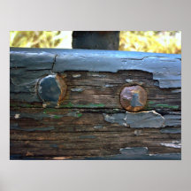 Old Bench Close Up Print