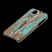 Old blue paint on wood casemate cases