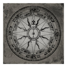 Old Compass Rose Custom Invitation