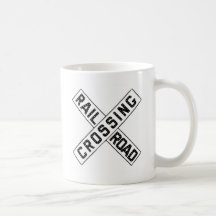 Old Crossbuck Sign Mugs