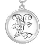 Old English Initial E Necklace