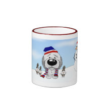 Old English Sheepdog Christmas Coffee Mugs