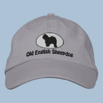 Old English Sheepdog Embroidered Hat embroidered hats