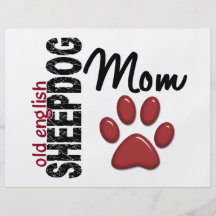 Old English Sheepdog Mum 2 Custom Flyer