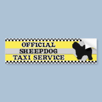 Old English Sheepdog Taxi Service Bumper Sticker bumper stickers