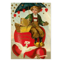Old Fashion Valentine Love Notes Business Card Template