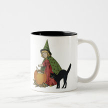 Old Fashioned Halloween Little Witch Mugs