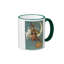Old Fashioned Halloween Witch & The Moon Mug