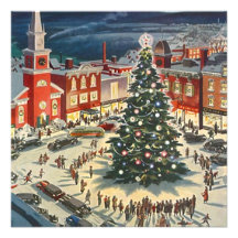 OLD-FASHIONED TREE LIGHTING HOLIDAY INVITATIONS