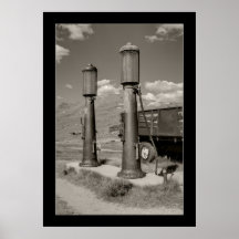 Old Gas Pumps Print