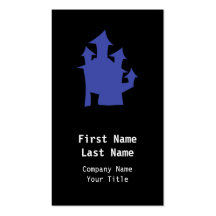 Old House. Deep Blue. Business Card Template