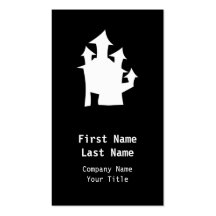 Old House, in White. Business Card Templates