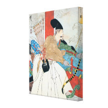 Old Japanese Archer Painting Stretched Canvas Print